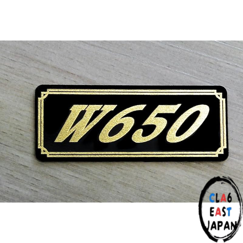 QE-82-3 W650 Black/Gold Original Sticker Bikini Cowl Side Cover Cowl Custom Exterior Tank Swingarm E