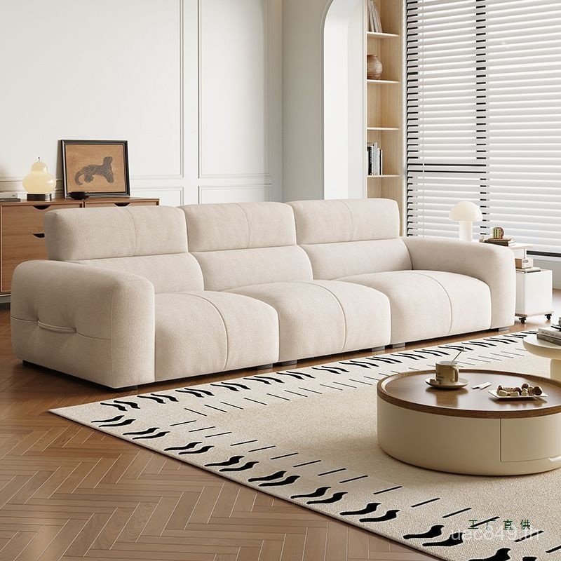 Influencer โซฟาผ้าเด็ก 2025 กํามะหยี่อินไลน์สไตล์ใหม่ห้องนั่งเล่นโซฟาขนาดเล็ก Apartment ครีม B & B N