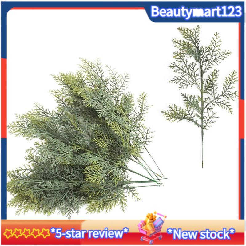 BM20 ชิ้นประดิษฐ์ Cedar Sprigs Faux Cedar สาขา Cedar Stems Sprigs Picks DIY อุปกรณ์เสริม