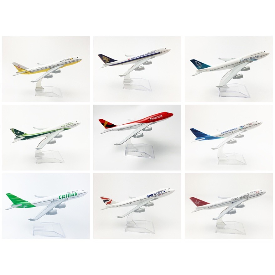 เครื่องบินรุ่น 16CM Boeing B747 series alloy solid Model เครื่องประดับเครื่องบิน