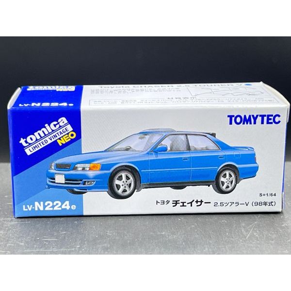 Tomica Limited Vintage NEO LV-N224e Toyota Chaser 2.5 Tourer V (blue) 1998 model