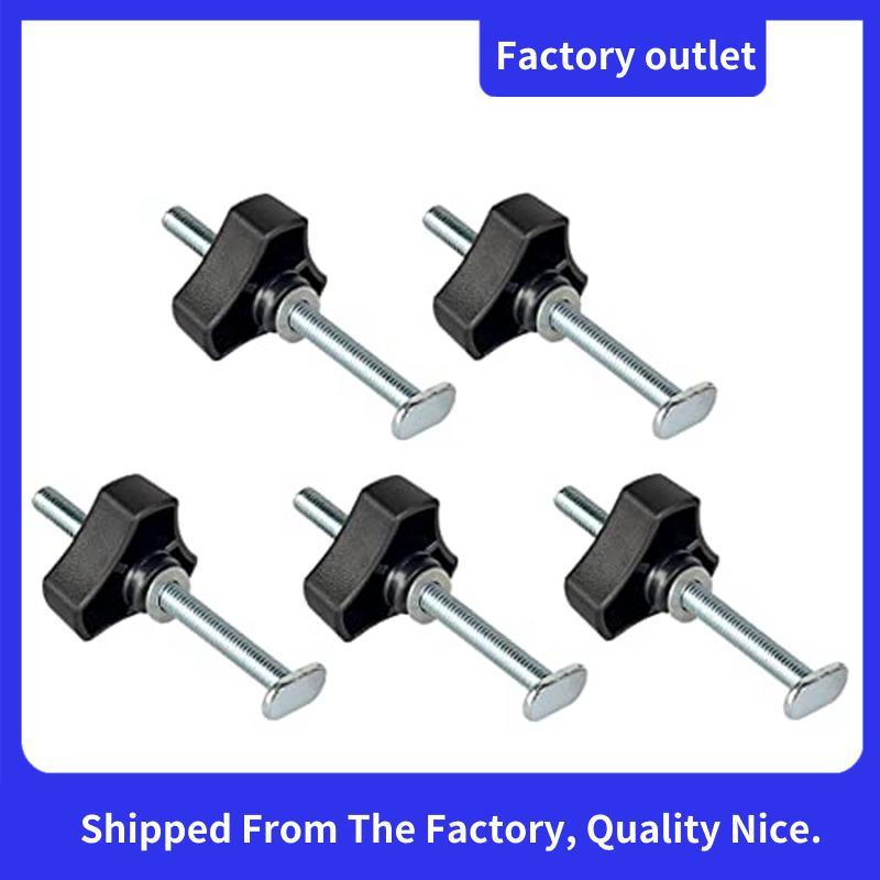 5 แพ็ค M8 T Track Bolts Knob Kit 4 นิ้ว T Slot Bolts พร้อมเครื่องซักผ้า T Track อะไหล่สําหรับงานไม้ 