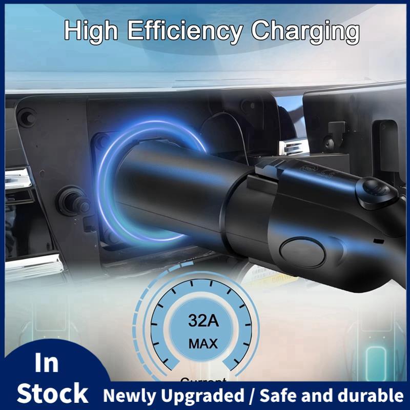 SAE J1772 ถึง GBT 32A อะแดปเตอร์ชาร์จรถยนต์ไฟฟ้าสําหรับ GBT เข้ากันได้กับเครื่องชาร์จ J1772