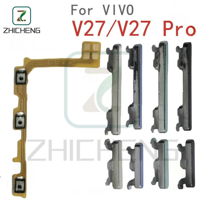 สําหรับ VIVO V27 / V27 Pro Power Volume ปุ่มด้านข้าง Flex Cable Keys ปุ่มปิดระดับเสียงขึ้นและลงปุ่มด้านข้างอะไหล่ทดแทน