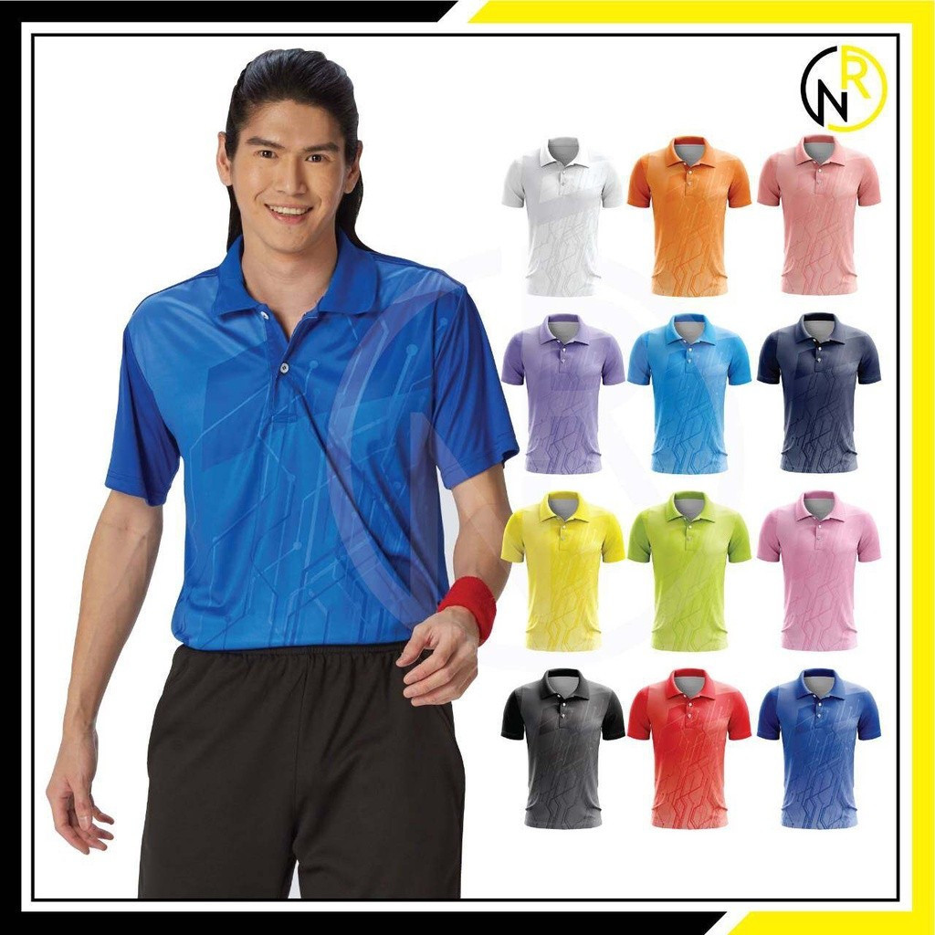 ***ของแท้ส่งไว** เสื้อคอปก เสื้อกีฬาชาย SA304 SPORT DAY ผ้าไมโครพิมพ์ลาย ทรงสวย ใส่สบาย เสื้อสีม่วง 