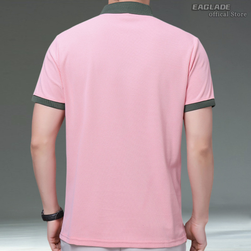 EAGLADE เสื้อยืดโปโลผู้ชาย คอปก สีกรมท่า ใส่สบายและระบายอากาศได้ดี - รูปที่ 3