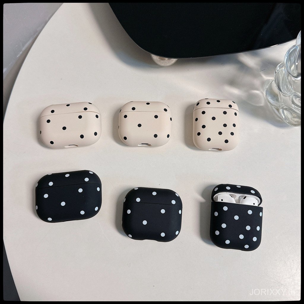 เหมาะสําหรับ AirPods1/2/3/AirPods Pro2 Polka Dot เคสชุดหูฟังบลูทูธไร้สายสไตล์มินิมอลเคสป้องกัน