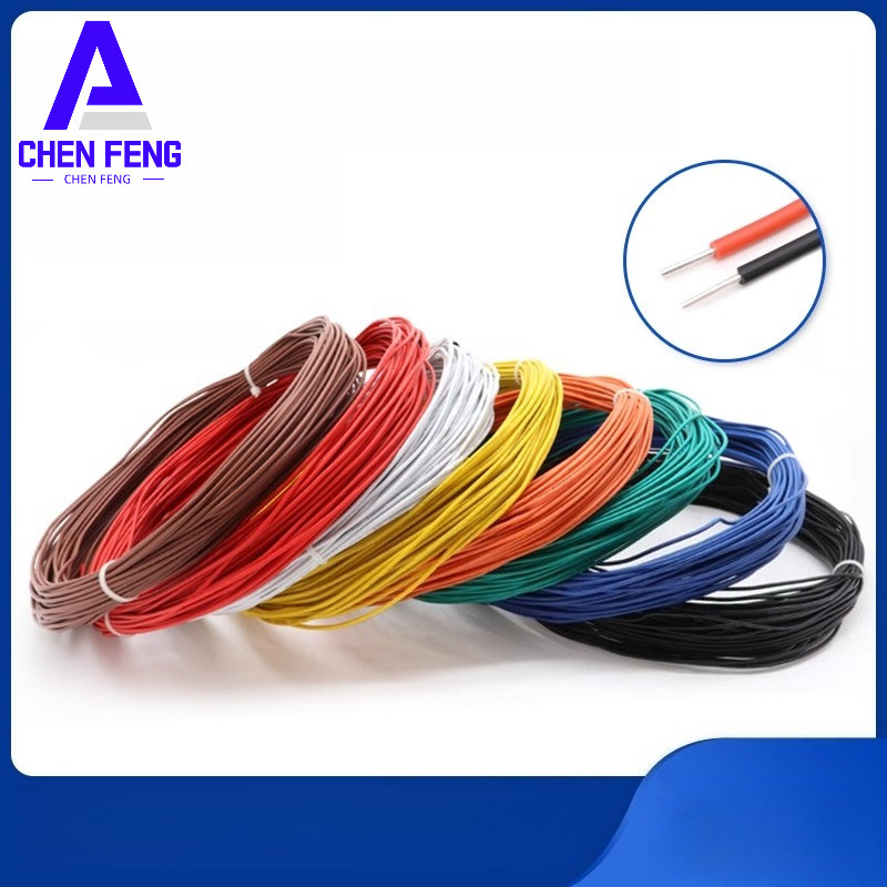 1 เมตร 26-18 AWG Single-Strand Single-Core Electronic Wire Tin-Plated Copper Signal Connection Wire
