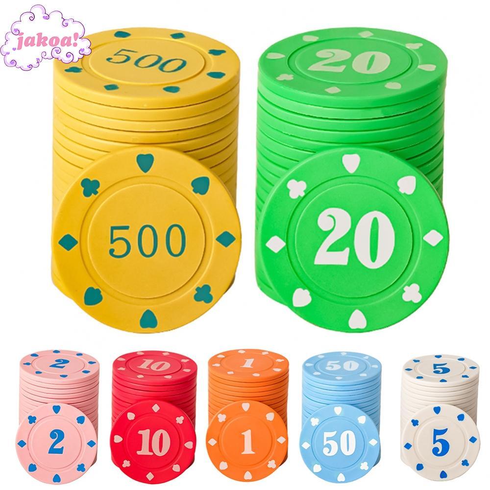 ❀On Sale❀100pcs Texas Poker Chips with Case Plastic Tokens for Casino and Game Board Play❀