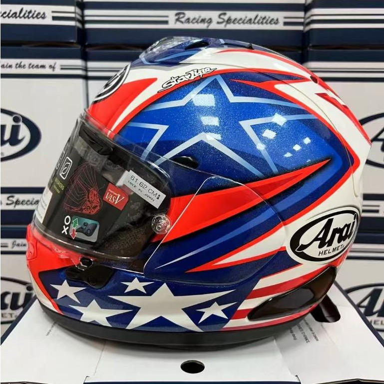 ReadyStockARI RX7X Nicky Hayden SB หมวกกันน็อคมอเตอร์ไซค์หมวกกันน็อคแบบเต็มหน้าหมวกกันน็อคขี่ป้องกันการล่มสลาย