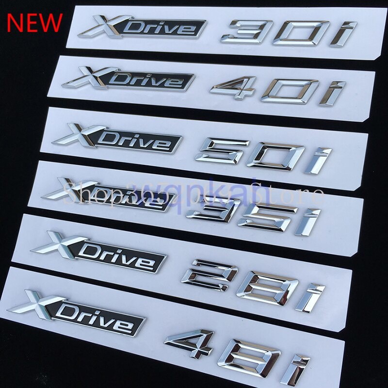 2024 ใหม่ 1 PC 2024 ใหม่ XDrive 28i 30i 35i 40i 45i 50i Chrome Emblem โลโก้รถ Fender Trunk Badge Dis