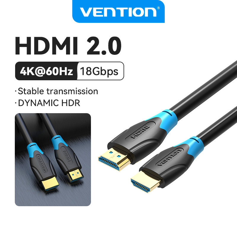 Vention HDMI cable 4k@60Hz สายHDMI 1K/240Hz video cable HDMI to HDMI  สําหรับ Hdtv TV PC  Xiaomi Mi 