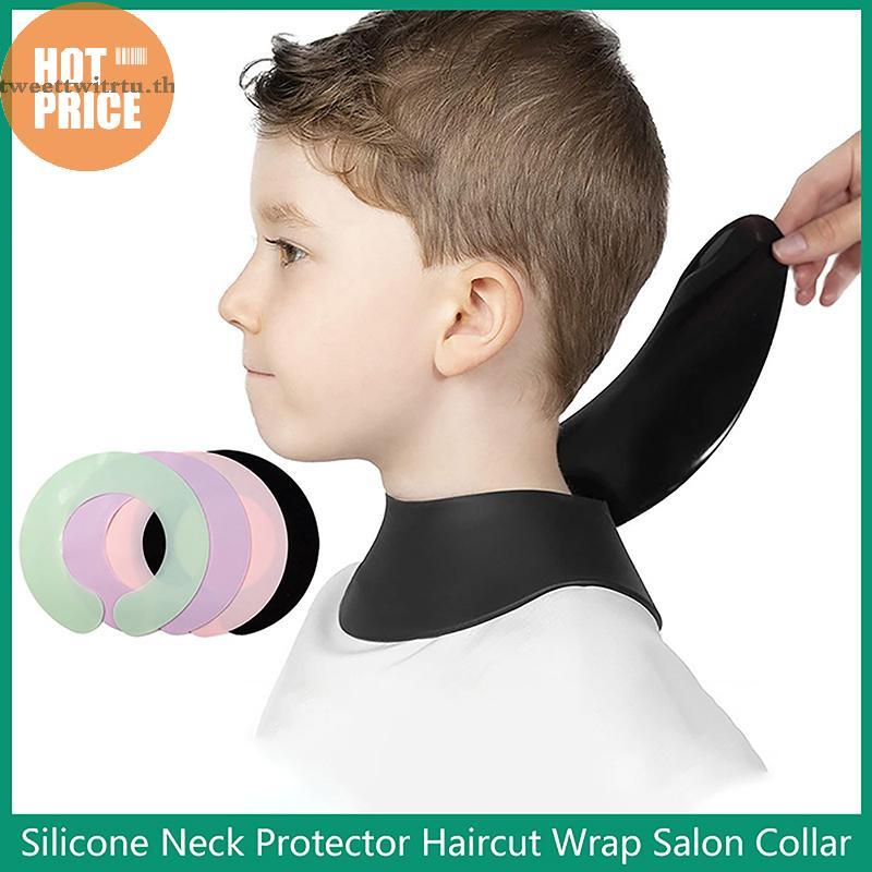 TRTU ซิลิโคนคอ Protector ผ้าพันคอตัดผมห่อ Salon Collar ย้อมผมผ้าคลุมไหล่ร้านตัดผม Shatterproof Pad Hairdressing ตัดห่อ TH