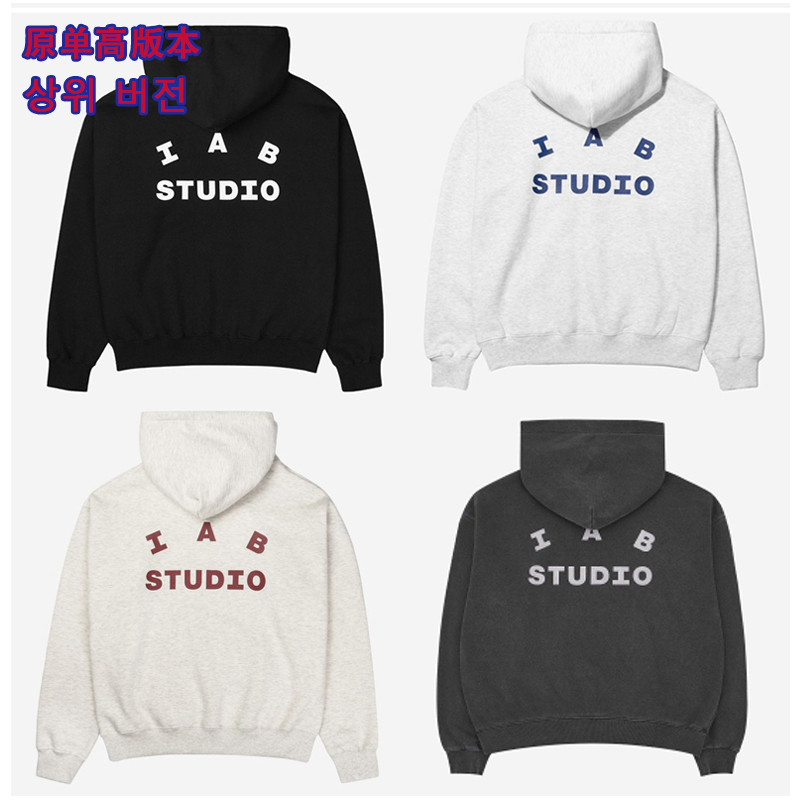 เสื้อกันหนาวมีฮู้ด IAB STUDIO ออกแบบโลโก้พื้นฐาน ใส่ง่ายๆ ยอดนิยม
