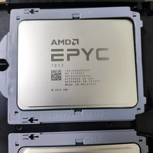 AMD EPYC 7B13 โปรเซสเซอร์ CPU 64 คอร์ 128 Threads SP3 2.25GHz EPYC 7763 รุ่น OEM