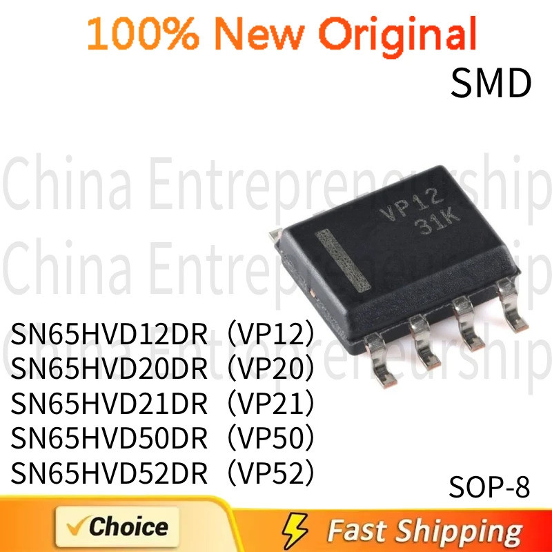2~10 ชิ้น SOP-8 SMD SN65HVD12DR (VP12) SN65HVD20DR (VP20) SN65HVD21DR (VP21) SN65HVD50DR (VP50DR) SN