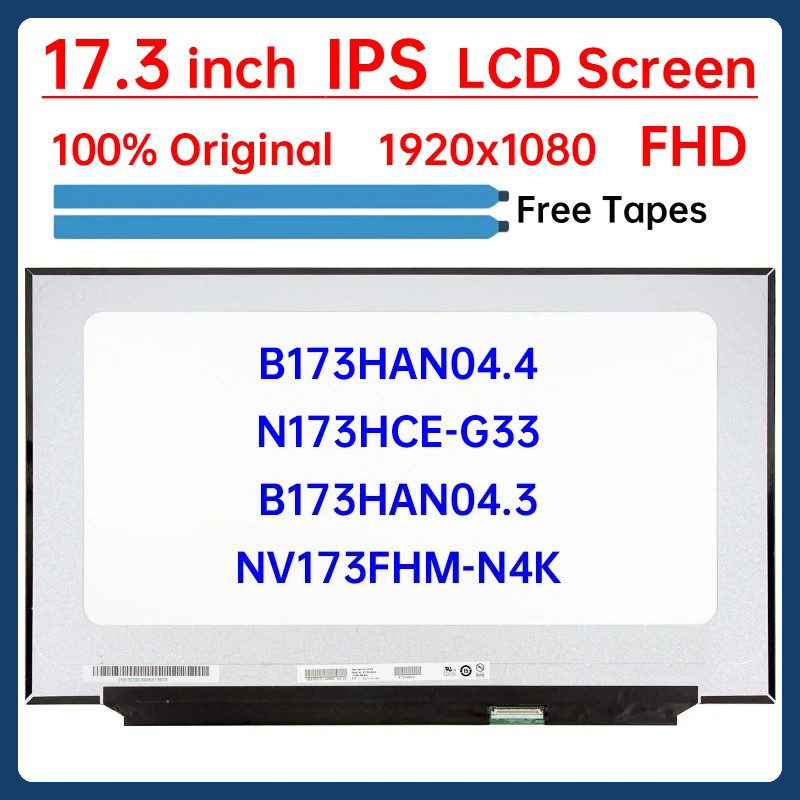 17.3 "หน้าจอ LCD B173HAN04.3 NV173FHM-N4K B173HAN04.4 N173HCE-G33 สําหรับ Lenovo Legion 5-17ACH6 5-1