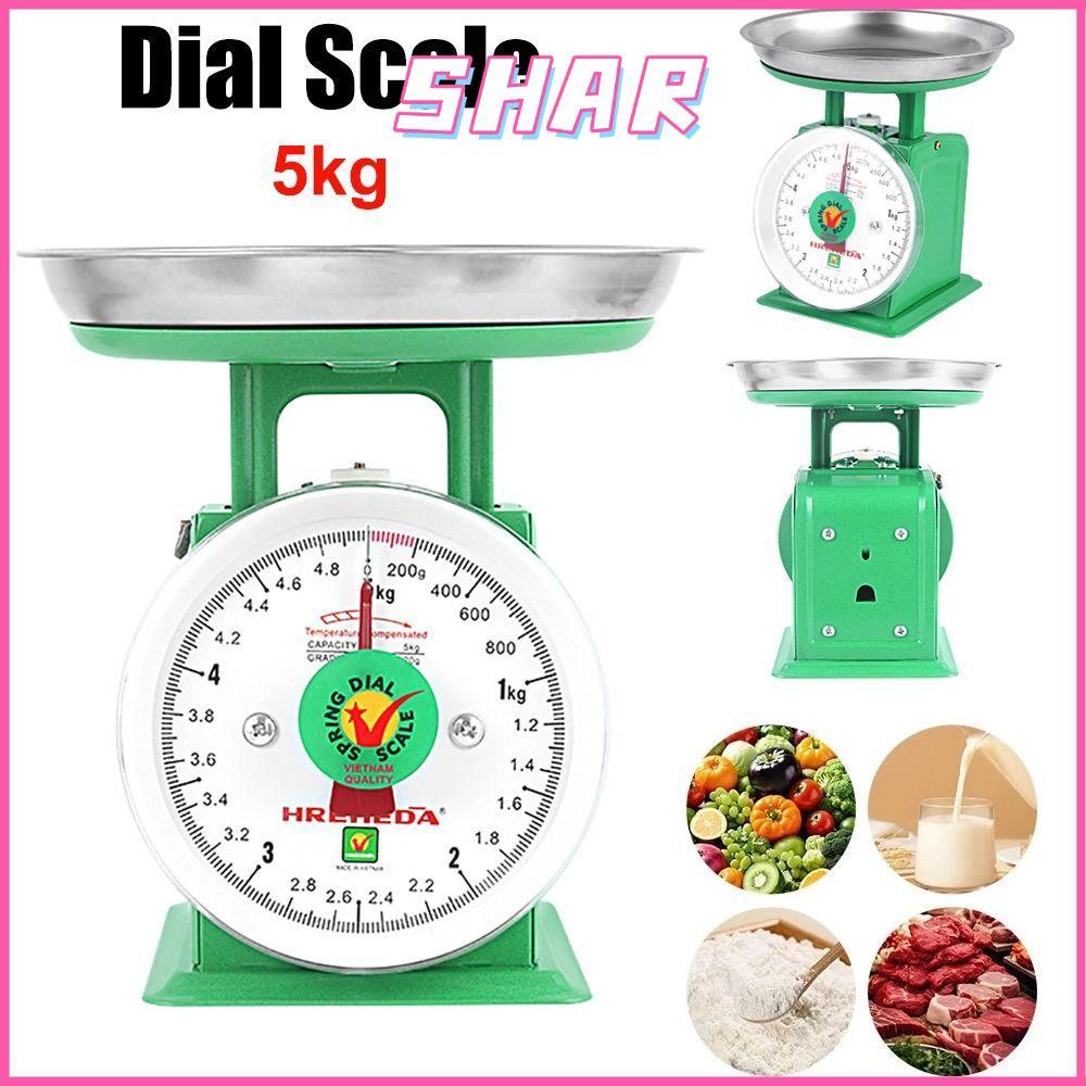 SHAR เครื่องชั่งน้ําหนัก, สีเขียว 5 กิโล Scaleweighing Scale, เครื่องชั่งสปริงใหญ่ Kitchen