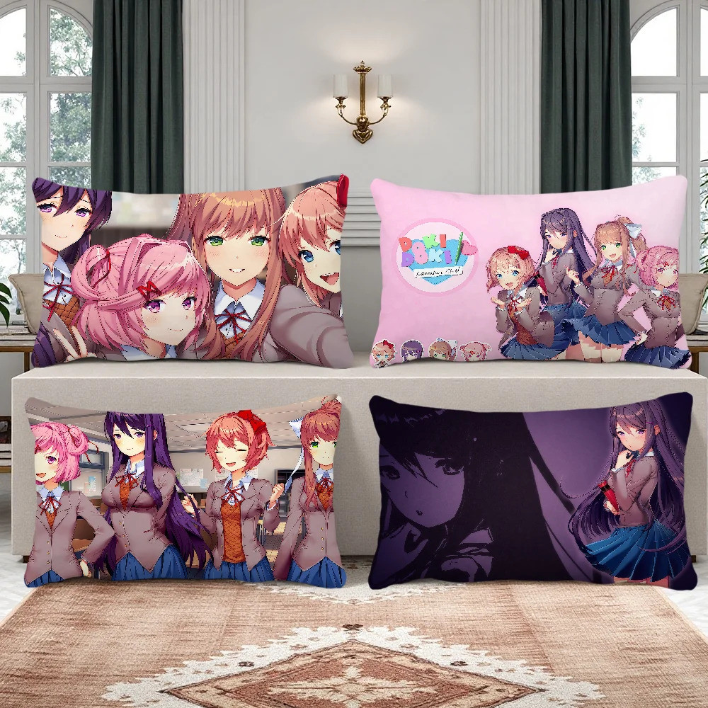 ปลอกหมอนลาย DDLC สไตล์น่ารัก สำหรับโซฟาร้านกาแฟและห้องนั่งเล่น