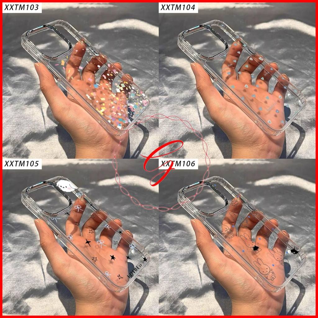 CASE CLEAR SPACE MILITARY DROP MOTIF SMALL DECORTATIONS สําหรับ OPPO A31 A77S A78 5G F9 F9 PRO F11 P