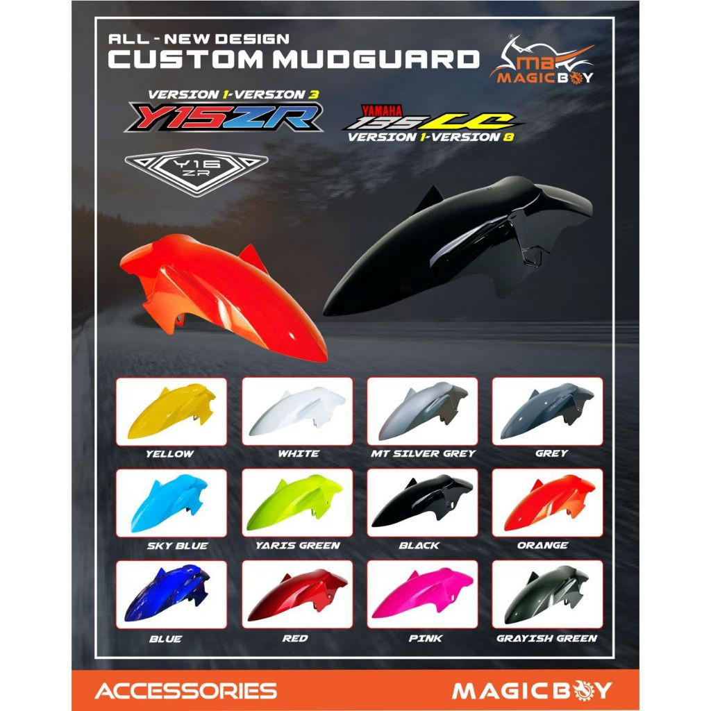 MUDGUARD CUSTOM MAGIC BOY Y15 V1 V2 MUDGUARD CUSTOM MAGIC BOY Y15/Y16/LC135 V1-V8 FENDER