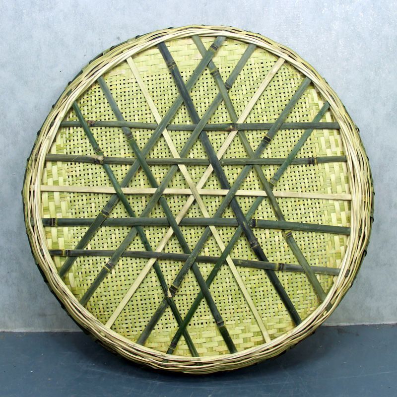 Household Drying Bamboo Basket with Holes Bamboo Sieve Rice Sieve for Home Use