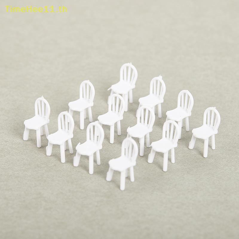TimeHee 8/10 ชิ้น 1:75 Scale Dinning Miniature เก้าอี้มินิตุ๊กตาเฟอร์นิเจอร์ตกแต่ง TH