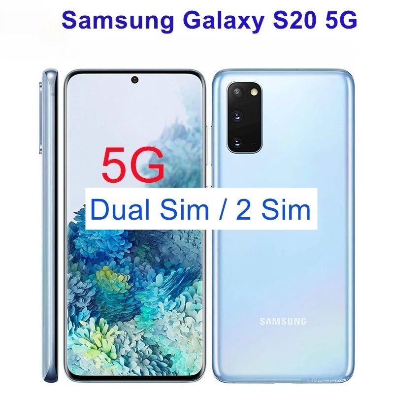 Samsung Galaxy S20 5G Dual Sim G9810 Global ROM 128GB RAM 12GB Octa Core Snapdragon 865 5G ชิปเซ็ต N
