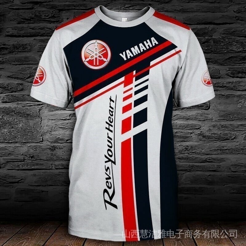 เสื้อยืดแฟชั่นผู้ชายสำหรับ Yamaha FZ150i/YZF-R25/R6 แบบ 3D การออกแบบเจ๋ง พร้อมเป็นของขวัญสุดฮิตในปี 