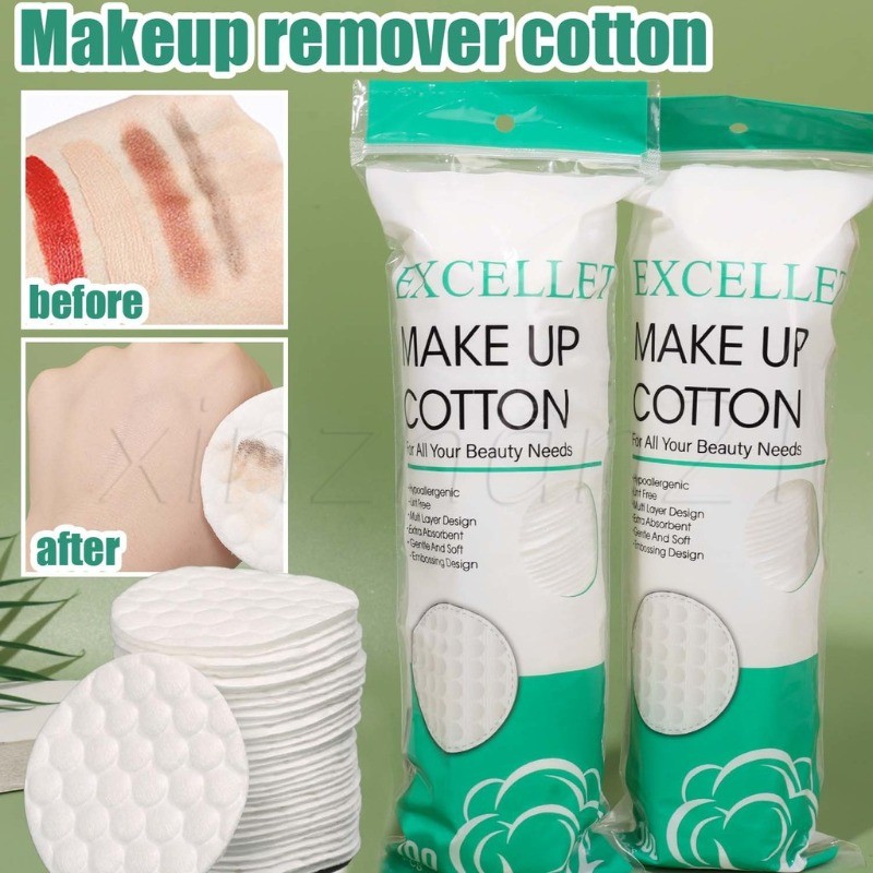 เปียกและแห้งแบบใช้คู่-กระดาษหน้านูนมุกสองด้าน-แผ่นล้างเครื่องสําอางทรงกลมนุ่ม-100ชิ้นทิ้งแต่งหน้าใบหน้าแผ่นผ้าฝ้าย-เครื่องมือทําความสะ