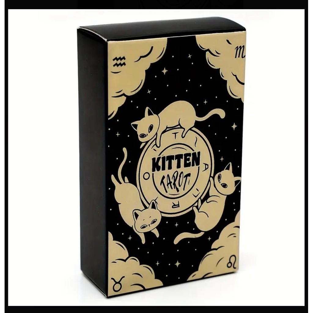 Kitten Tarot Deck 78 Card Black White Cat Kitty Themed Tarot Card Set sb269