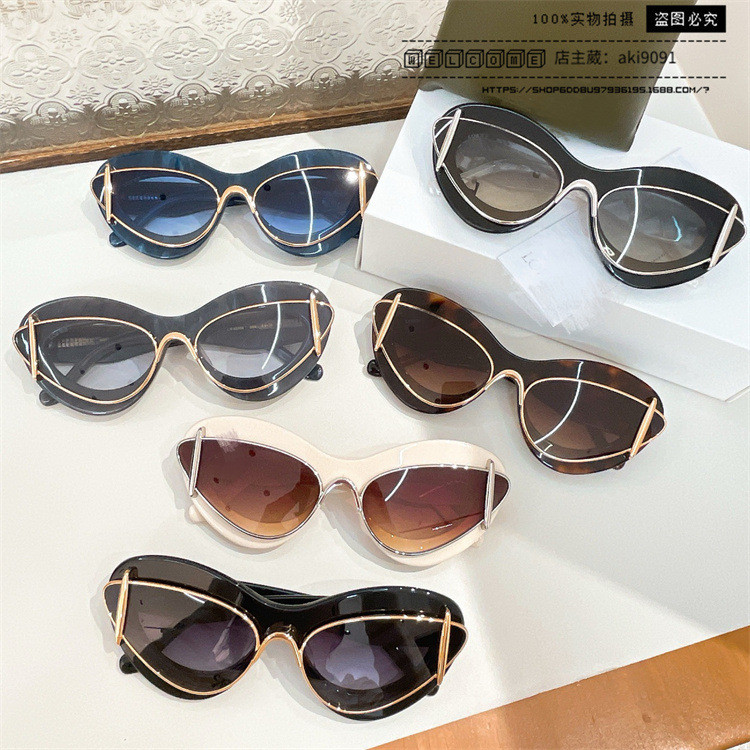 แว่นตากันแดดกรอบกลมสไตล์อินเทรนด์ สำหรับผู้หญิงและผู้ชาย LW40120