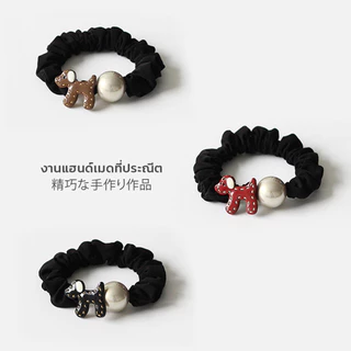 Shimanto ยางรัดผม ตกแต่งน้องหมา สไตล์เกาหลี เครื่องประดับผม สำหรับผู้หญิง