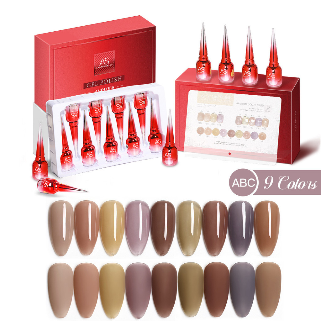 ASฝาแหลม เซตสีเจลทาเล็บ สีพื้น สีสุขภาพดี 40+ เซท ยาทาเล็บเจล เซ็ตใหม่ 9 สี Gel Polish Set -NT nail ราคา ถูกที่สุด ดีลบีเคเค แกลเลอรีภาพที่ 6
