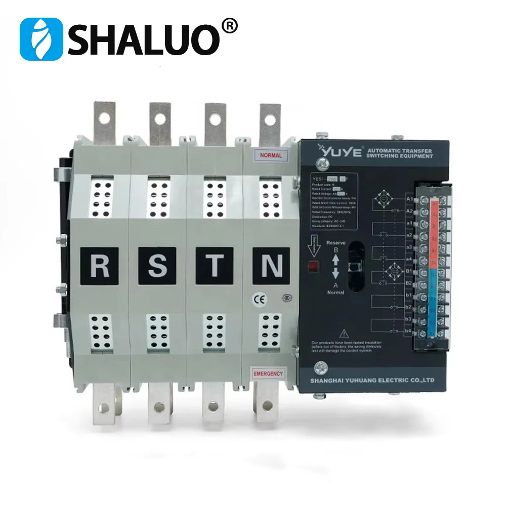 คุณภาพสูง YES1-250N-4P PC เกรด Double Power สวิตช์โอนอัตโนมัติสําหรับเครื่องกําเนิดไฟฟ้าดีเซล ATS 25