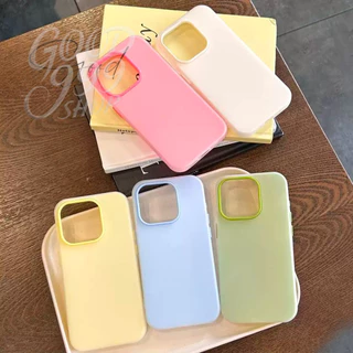 เคสโทรศัพท์แบบ 2 in 1 ซิลิโคนใส เคสเยลลี่ For iPhone 17 16 15 14 13 12 11 Pro Max X XR XS Max 7 Plus เคสไอโฟน 13 เคส#080