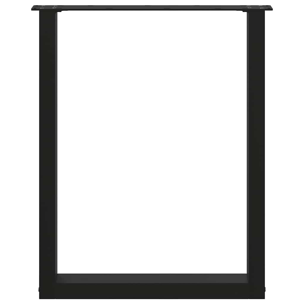 มาใหม่ล่าสุด Vidaxl Ruokapöydän Jalat U-muotoiset 2 Kpl Musta 60x(72-73) Cm Teräs
