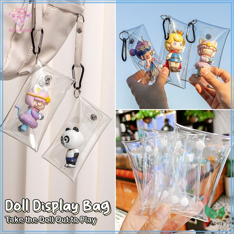 Heabety Mini Anime doll display bag ใส่ของกระจุกกระจิก โปร่งใส ทรงสี่เหลี่ยม สำหรับลิปสติกและหูฟัง