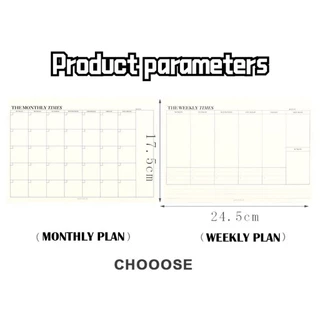จัดส่งรวดเร็ว B5 สมุดโน้ตแพลนเนอร์รายสัปดาห์ รายเดือน planner weekly สำหรับนักเรียน สำนักงาน แผ่นบันทึก50แผ่น