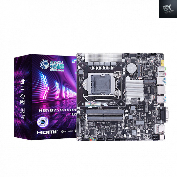 DIY FOR YOU Mini-ITX ddr4 H310 H510 H610 H61 H81 ITX เมนบอร์ด GA + HDMI 17x17 ซม.อุตสาหกรรมควบคุม Al