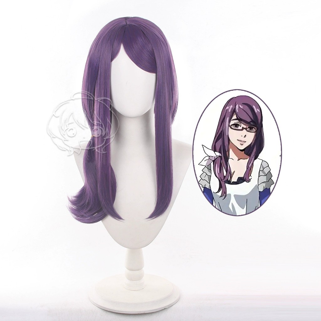 วิกผมสีม่วงสําหรับ Tokyo Ghoul Kamishiro Rize สําหรับวิกผมคอสเพลย์อะนิเมะ