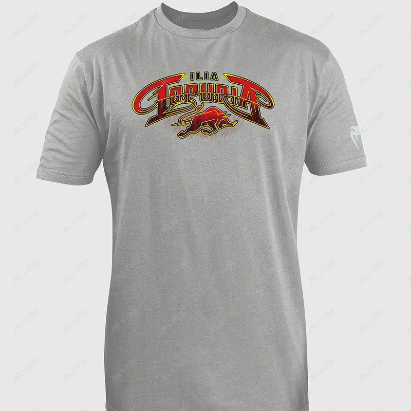 เสื้อยืดผู้ชาย Venum สไตล์มวยไทย ออกแบบโดย Ilia Topuria เหมาะสำหรับการต่อสู้และการออกกำลังกาย