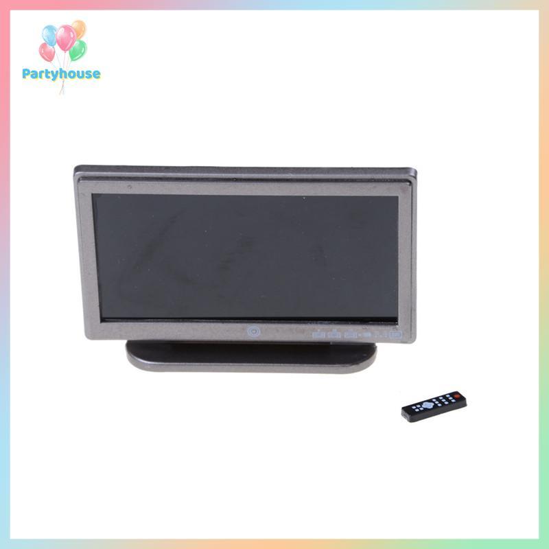 UVIG> 1:12 Dollhouse Miniature Widescreen Flat Panel LCD TV Remote Grey Home DecorNew ใหม่