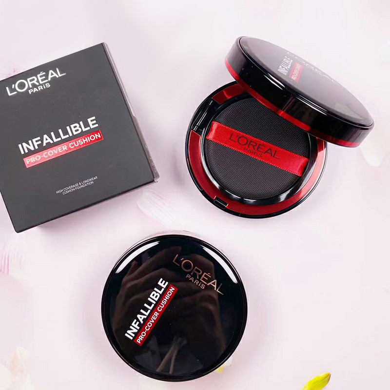 Spot Goods#L'Oreal Everlasting Color Matte Cushion Foundation Oil Control Long-lasting Moisturizing 