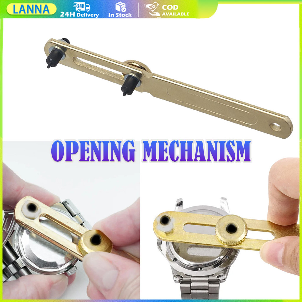 ร้านอยู่ที่ไทย เครื่องเปิดฝานาฬิกา 2 ขา โลหะทนแรง ประแจเปิดฝาได้ 6 ขนาด สูงสุด40MM เครื่องมือช่างสําหรับซ่อมแซม
