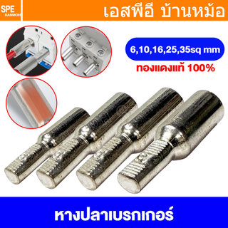[ 1 ชิ้น ] DTD หางปลาแบน เข้าเบรกเกอร์ หางปลาทองแดงเคลืบดีบุก หางปลาทองแดง เคลือบดีบุก Tine Copper Terminal Lug Termi...
