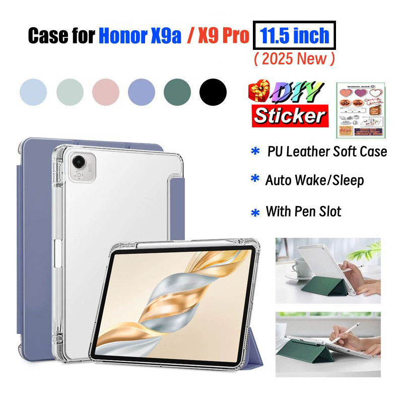เคส HONOR Pad X9a 11.5 นิ้ว 2025 Casing Honor Pad X9a / X9 Pro 11.5" Flip Tablet Cover Soft Case Aut