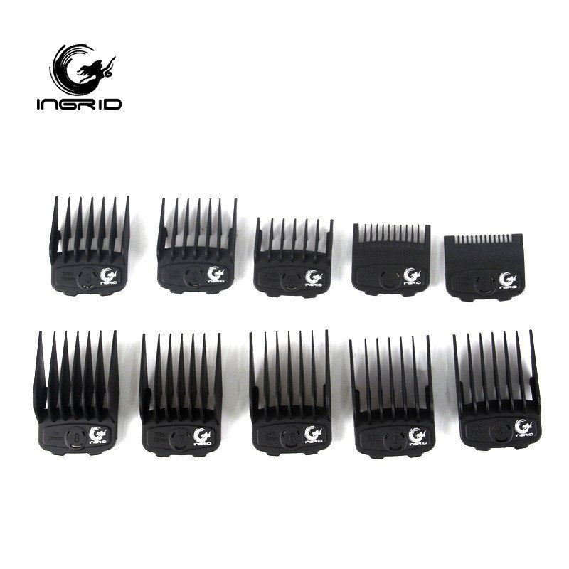 ตําแหน่งทรงผม Universal 10 ชุด Hairdressing กรรไกรไฟฟ้าจํากัดหวีจํากัดหวีผมตัดผม Clipper ชุด Caliper