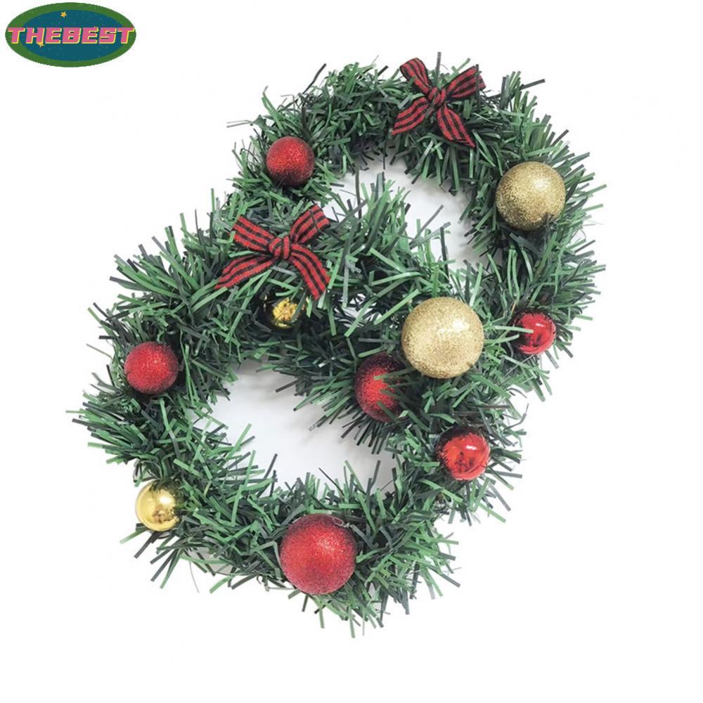 <Thebest>Christmas Ball Wreath Lightweight Hanging Wreath Plastic CraftsmanshipHot Sale