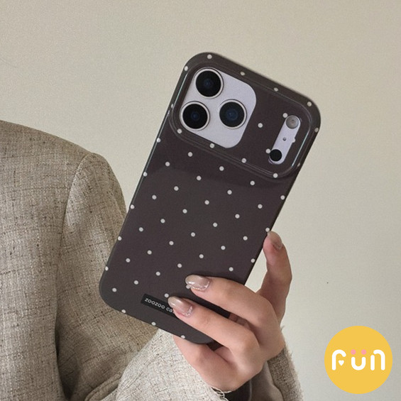 เกาหลีสีบริสุทธิ์ Polka Dot IMD โทรศัพท์มือถือสําหรับ iPhone 17 16 15 14 Pro Max 13 iPhone17 Anti-Scratch ปกหลัง Big Hole Hard ปลอก ราคา ถูกที่สุด ดีลบีเคเค แกลเลอรีภาพที่ 6